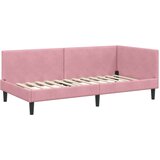 vidaXL Kutni okvir kreveta Ostalo s uzglavljem Ružičasta 90 x 190 cm | shoptok.hr