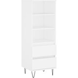 Maison Chic Visoka omara - Komoda - Predalnik Bela 40x36x110 cm inženirski les, (21722561) | Shoptok.si