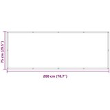  Balcony ekran Crna 75 x 200 cm PU prekriveni oksford alu - Crna 75 x 200 cm | shoptok.hr