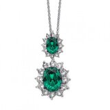  Ženski oliver weber princess emerald lančić sa swarovski zelenim priveskom ( 12079.205 ) Cene'.'
