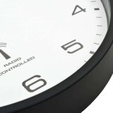 vidaXL Radijsko vodena stenska ura Quartz gibanje 31 cm bela in črna | Shoptok.si