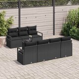  Set sofe 8 kom. 7-Broj sjedala Crna poliratan | shoptok.hr