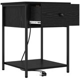  Noćni ormar 2 pcs Crni hrast 42 x 41 x 56 cm Konstruirano drvo | shoptok.hr