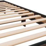 vidaXL Posteljni okvir rjav hrast 90x200 cm inženirski les in kovina | Shoptok.si