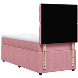  Box spring krevet s madracem ružičasti 90x190 cm baršunasti | shoptok.hr