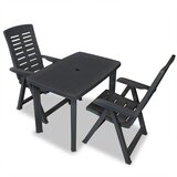 Bistro 3-dijelni bistro set od plastike antracit Cijene