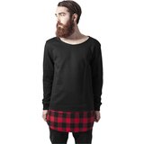 Urban Classics Long Flanell Bottom Open Edge Crewneck blk/blk/red | shoptok.hr