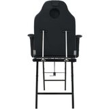  kozmetični stol iz umetnega usnja 185x78x76 cm črn | Shoptok.si