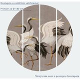  Okrugla fototapeta - Pastel birds – a delicate pattern of white and grey herons on a light pink background 280x280 | shoptok.hr