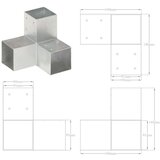 vidaXL spojnik za stupove u y-obliku od pocinčanog metala 91 x 91 mm | shoptok.hr