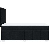 vidaXL Krevet s oprugama i madracem crni 90x200 cm od tkanine | shoptok.hr