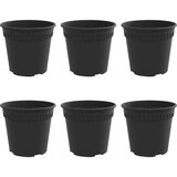  Okrugla saksija za cveće 6 pcs Crna Ø 19 x 16 cm Plastika - Crna Ø 19 x 16 5 cm 6 | shoptok.hr