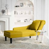 Počivaljka od baršun s jastukom i rukonaslonom žuta | shoptok.hr