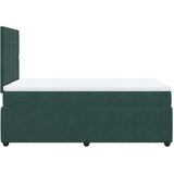 vidaXL Box spring postelja z vzmetnico temno zelen 120x190 cm žamet, (21307236) | Shoptok.si