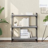  The Living Store Knjižna omara 3-nadstropna siva sonoma 76x32x88 cm inž. les - Knjižna Omara, (21439721) | Shoptok.si
