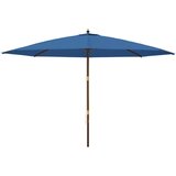  Vrtni suncobran s drvenim stupom azurnoplava 400x273 cm | Eponuda.ba