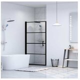  Vrata za tuš od kaljenog stakla 100 x 178 cm crna | shoptok.hr
