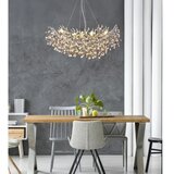 Globo 64138H3S - Luster na sajli QUEENA 10xE14/40W/230V srebrna | Eponuda.com
