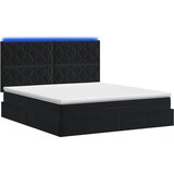  Krevet od pjene s madracem i LED-om Crna 160 x 200 cm Baršun | shoptok.hr