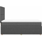  Okvir kreveta s oprugama i madrac tamnosivi 80x200cm od tkanine | shoptok.hr
