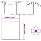 vidaXL Cerada za kampiranje sivo-narančasti 300 x 294 cm vodootporna | shoptok.hr