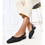 Gemre Black lace slingback ballet flats Eve | shoptok.hr