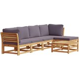  The Living Store Vrtna sedežna garnitura 6-delna z blazinami trden akacijev les - Vrtna Sedežna Garnitura, (21446331) | Shoptok.si