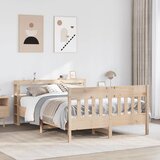 Maison Chic Posteljni okvir - Dvoposteljna postelja - Zakonska postelja brez vzmetnice 120x190 cm trdna borovina-J10463, (21763542) | Shoptok.si