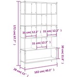 Regal za knjige crni 102x28x172 cm od konstruiranog drva | shoptok.hr