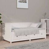  Dnevni ležaj bijeli 90 x 190 cm od masivne borovine | shoptok.hr