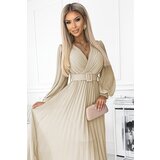 numoco basic Numoco pleated dress with belt and neckline | Shoptok.si