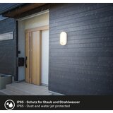 BRILO zidna rasvjeta led 12W 1300lm 3000K IP65 senzor oval | shoptok.hr