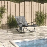 Maison Chic Ležalnik - Sončna ležalnik iz jekla in tekstila siv, (22057634) | Shoptok.si