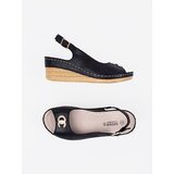 GOODIN Black wedge sandals with buckle | Shoptok.si
