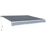  Sklopiva tenda na ručno upravljanje 400 cm plavo-bijela Cijene