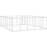 vidaXL Zunanji pasji boks pocinkano jeklo 36,3 m² | Shoptok.si