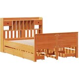  Krevet s regalom za knjige bez madraca 160x200 cm od borovine | shoptok.hr