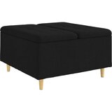  Shranjevalna tabureta z blazino Črna 80 x 80 x 45 cm blago, (5000208391) | Shoptok.si