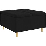  Stolica s dugmadi s jastukom Crna 80 x 80 x 45 cm tkanina | shoptok.hr