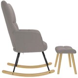  Stolica za ljuljanje s osloncem za noge od tkanine smeđesiva | shoptok.hr