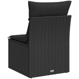  Vrtna sofa bez naslona za ruke s jastucima crna poli ratan | shoptok.hr