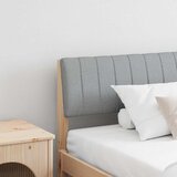 vidaXL Tapecirano vzglavje Svetlo siva 200 cm Masivno borovo les | Shoptok.si