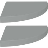 vidaXL plutajuće kutne police 2 kom sive 35 x 35 x 3,8 cm MDF | shoptok.hr