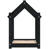  Pasja postelja črn 61x50x70 cm trdna borovina, (20799968) | Shoptok.si