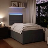 Box spring krevet s madracem tamnosivi 120 x 200 cm baršunasti | shoptok.hr