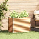  Vrtna visoka greda Svetlo rjava 98 x 50 x 68 cm Cinkana jeklena, (5000287681) | Shoptok.si