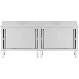 vidaXL Radni stolovi s kliznim vratima 2 kom 200x50x(95-97)cm cm čelik | shoptok.hr
