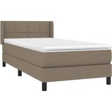  Krevet s oprugama i madracem smeđesivi 90x200 cm od tkanine | shoptok.hr
