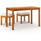 vidaXL 3-dijelni vrtni blagovaonski set s jastucima od bagremovog drva | shoptok.hr