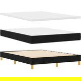 vidaXL Box Spring krevet s madracem Crni 140x200 cm Tkanina | shoptok.hr